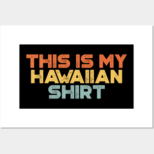 This Is My Hawaiian Shirt Sunset Funny Posters and Art